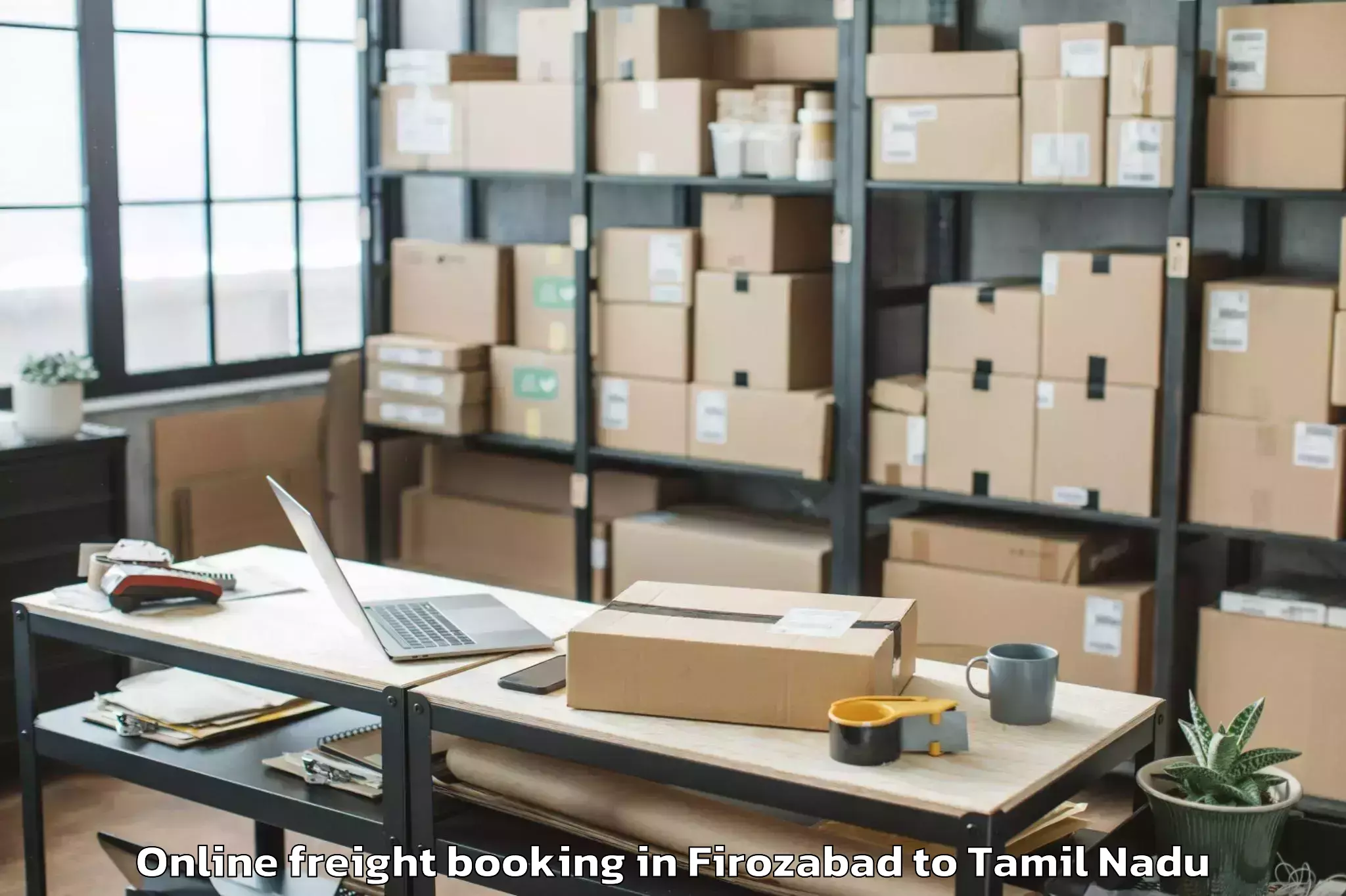 Affordable Firozabad to Anna University Chennai Online Freight Booking